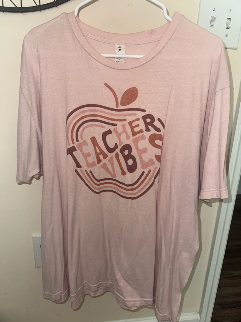 Tultex Pink 'Teacher Vibes' Graphic Tee - Kids Short Sleeve